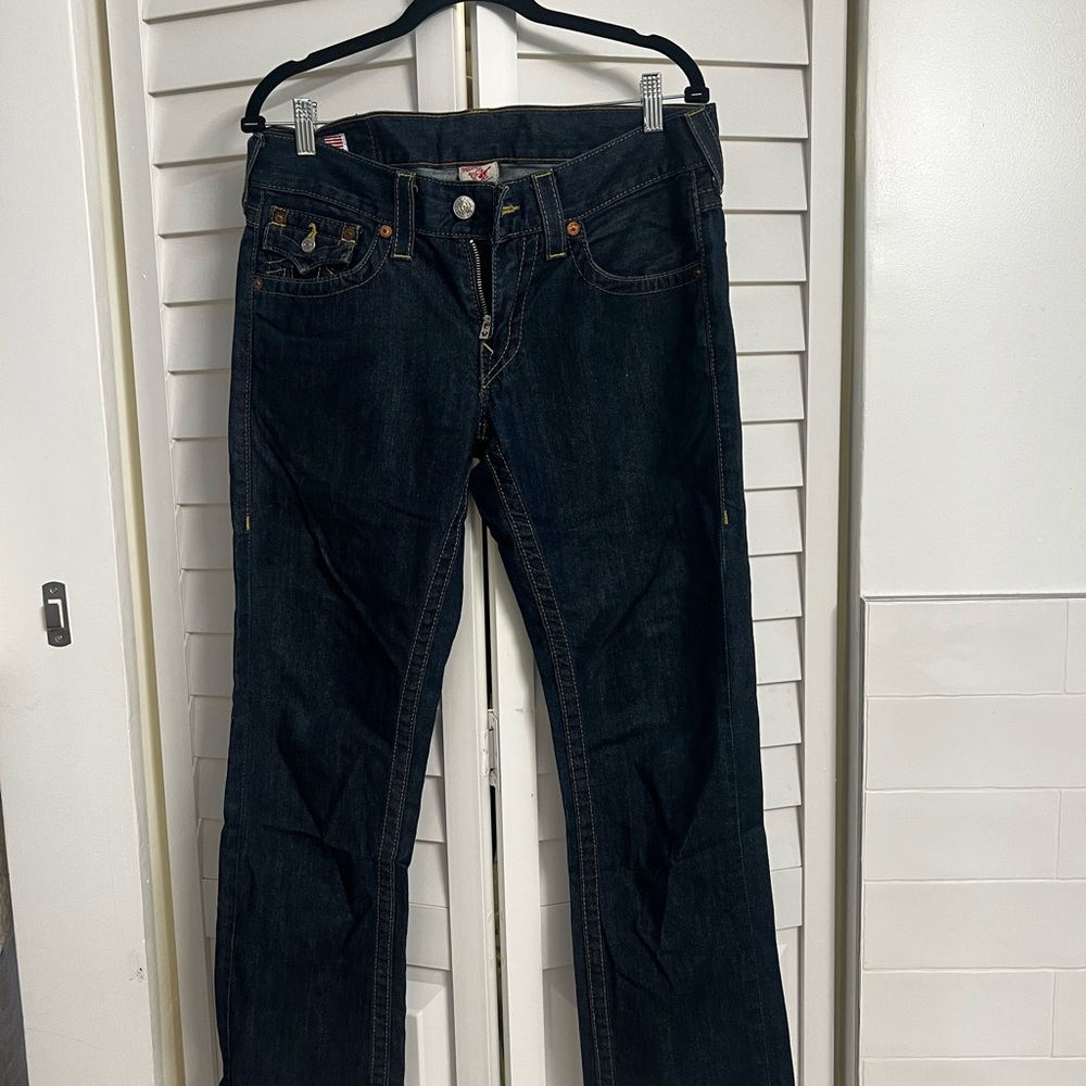 True Religion Dark Indigo Boot Cut Jeans